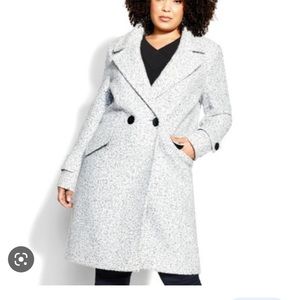 City Chic Emma Coat | marled gray